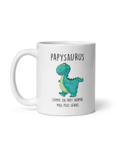 Tasse Mug Cadeau Papy Dinosaure- Papysaurus- Original Drole Amusant Rigolo Anniversaire  Homme 2