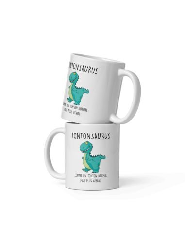 Tasse Mug Cadeau Tonton Dinosaure- Tontonsaurus- Original Drole Amusant Rigolo Anniversaire  Homme