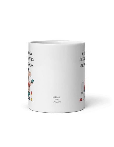 Tasse Mug Cadeau - Je suis aux Toilettes - Anniversaire Homme Humour 