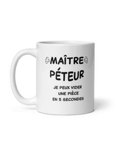 Tasse Mug Cadeau Humour  Original - Maître Péteur-  - Drole Rigolo Amusant Marrant 2