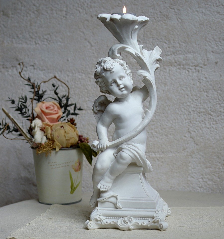 photophore ange statue